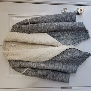 Sherpa Sweatshirt Cardigan